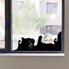 Черно-белые мультяшные кошки, самоклеящиеся наклейки на стену для магазинов женской одежды, зоомагазинов и магазинов молочного чая - Украшение для дома и витрин магазинов.