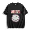 Футболка Nirvana Smiley Классический дизайн лица в стиле гранж Унисекс футболка Унисекс футболка