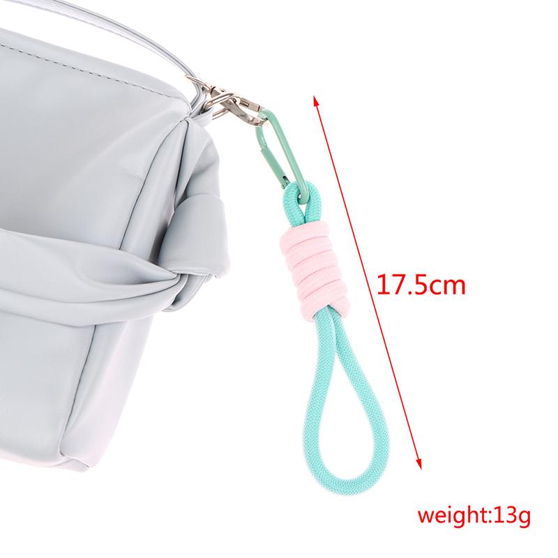 1PC Phone Strap Lanyard Fluorescent Color Mesh Landyard For Bags Braided Strips Keycord Hanging Trousers Accessories Keychain
