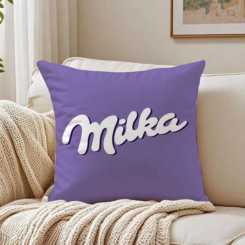 Funny Brand MMilkaES Purple Cushion Cover Linen Pillowcase Soft  for Sofa Bed Home Room Decor
