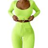 Sweat Suit Crop Top High Waist Breathable No Shrinking Sweat Suit for Fitness
