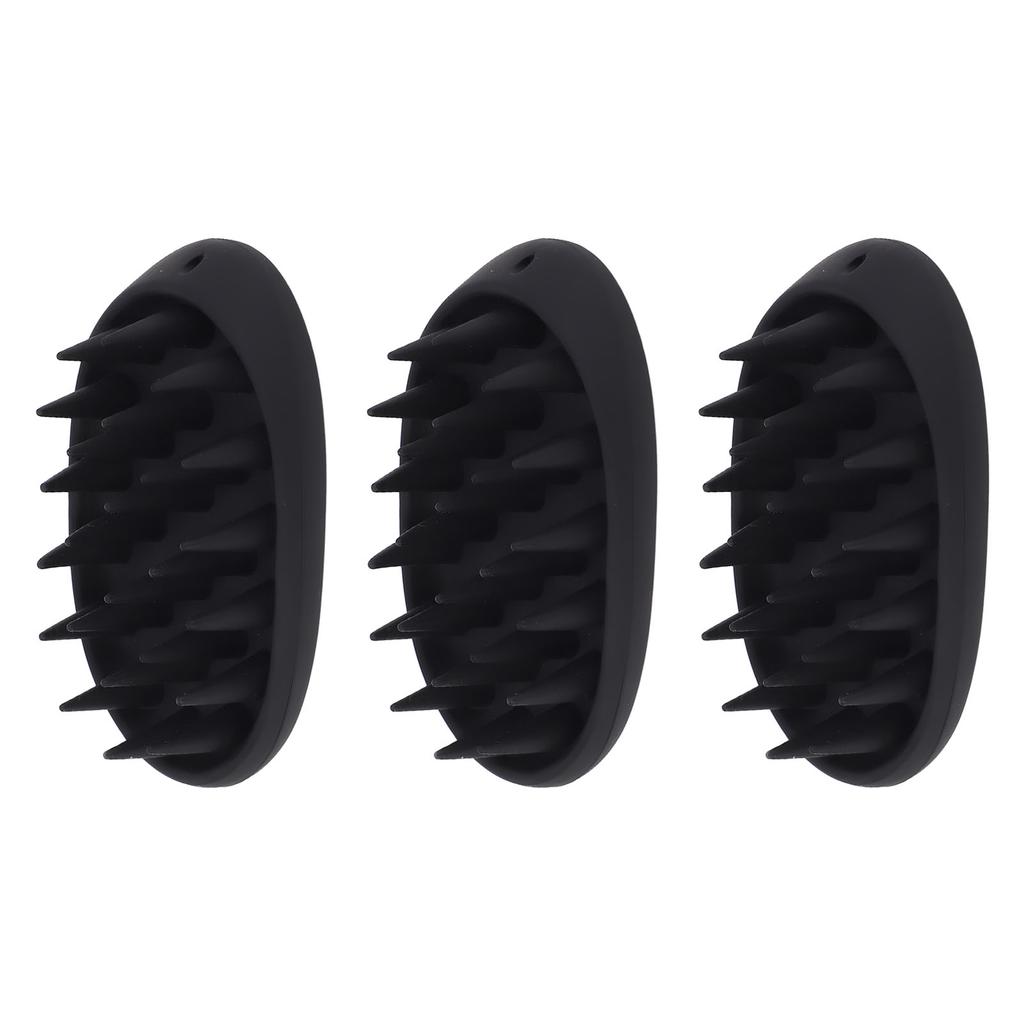 3 Pcs Silicone Scalp Massager Hair Scrubber Shampoo Brush Hair Washing Brush for Wet Dry Hair