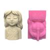 Cute Girls Flower  Silicone Molds Pen Holder Epoxy Resin Mold Succulent Planter Making Tool for  Gypsum Crafts