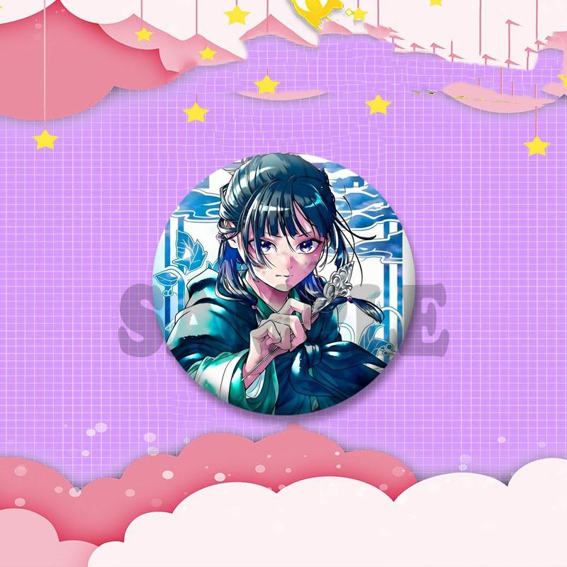 Cute Anime Figure Maomao Lapel Pins Funny Cartoon Role Brooch Hat Clothes Bag Badge Fashion Jewelry Accessories Gifts for Friend
