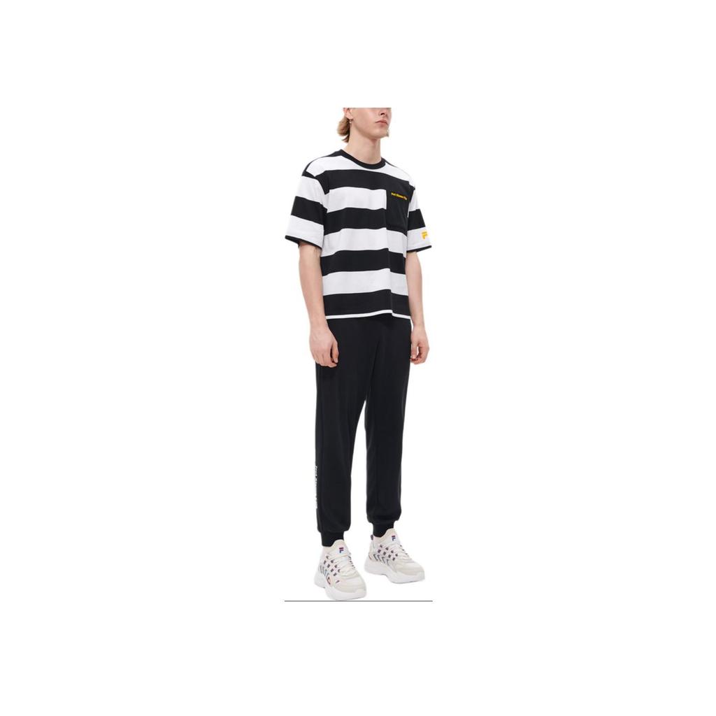 Fila Fusion Модные повседневные вязаные длинные брюки мужские штаны Черный T11M333602FBK