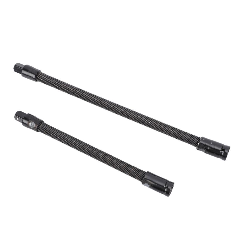 2pcs 1/2 Inch Drive Flexible Socket Extension Bar S2 Alloy Steel 250mm 350mm Bendable Socket Extender Spring Steel
