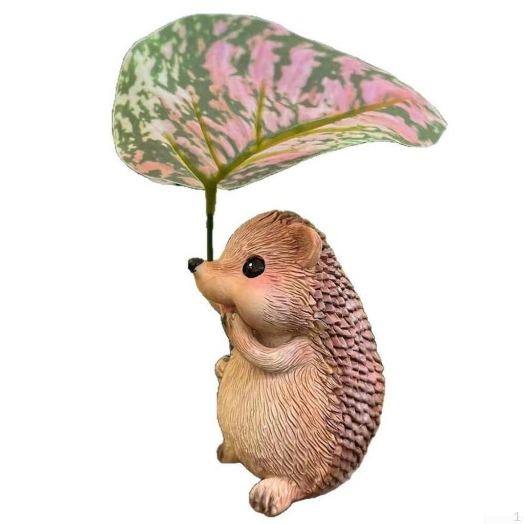 Hedgehog Figurine Creative Design Resin Ornament Weather Resistant Cute Animal Garden