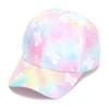 Duck Tongue Design Peaked Cap Tie-dye Print Visor Cap Kids Baseball Cap  For Children Girls