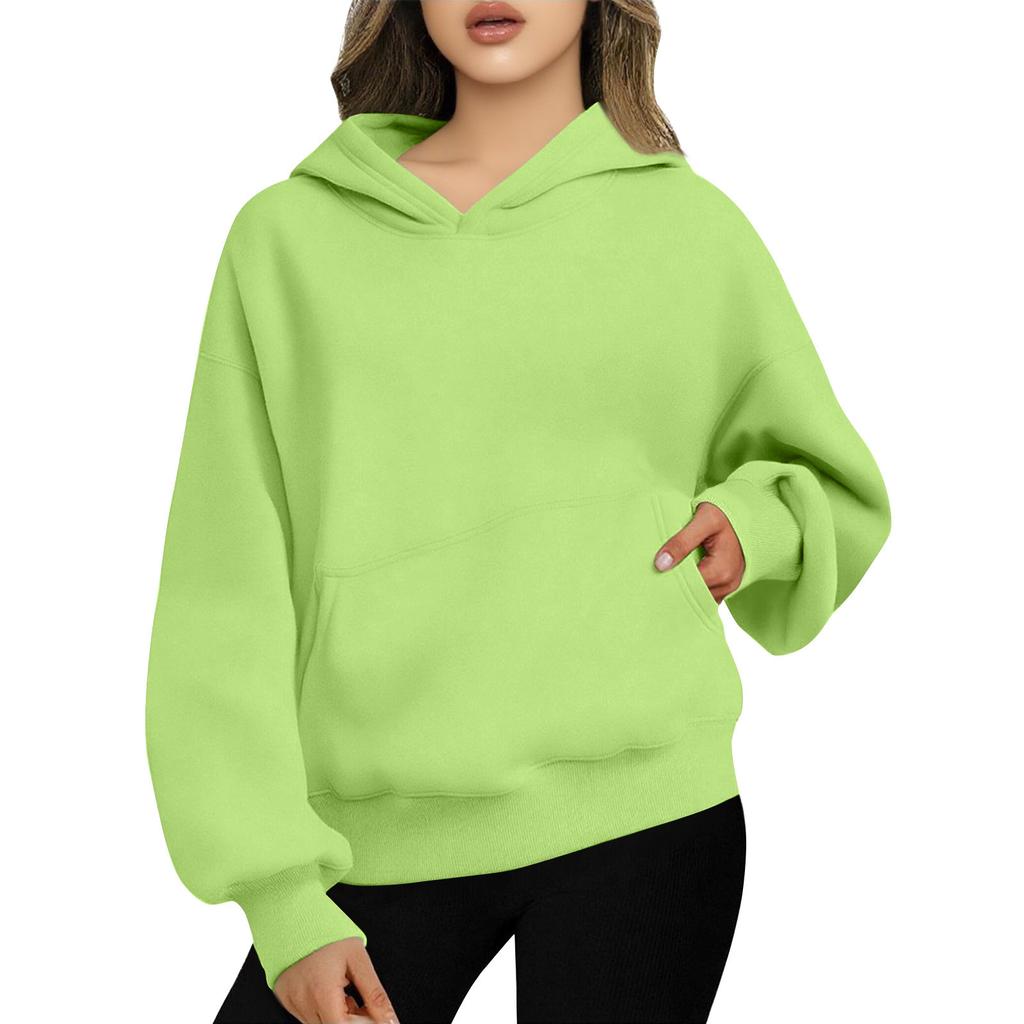 Women's Oversized Hoodies Fleece Sweatshirts Fashion Pullovers Winter Clothing