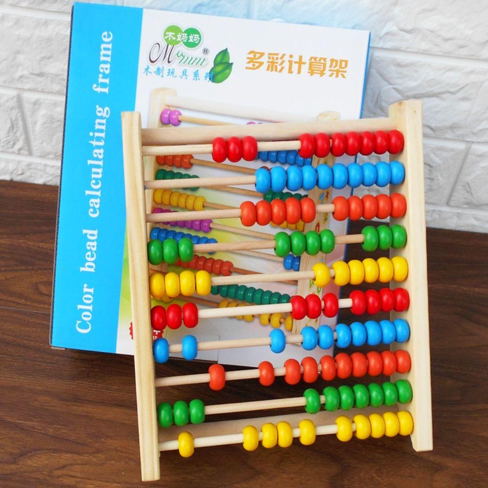 Wooden Abacus for Kids Montessori Toy Children Toys  Intelligence Development