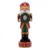 Santa Nutcracker With Wreath 29cm