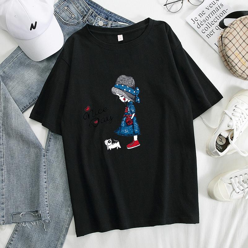 TWINFLAMES Женские хлопковые футболки большого размера, кавайная одежда, новая летняя футболка с принтом для девочек, мягкий повседневный женский джемпер, топ