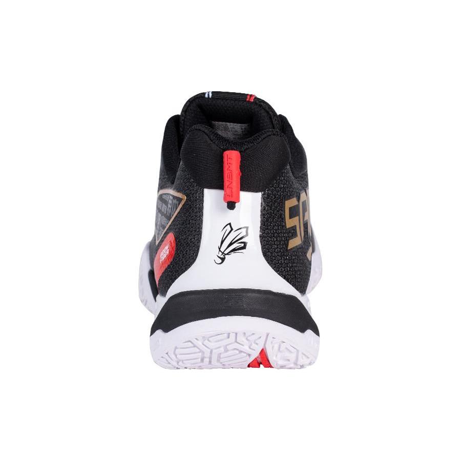 Li Ning Saga II SE Резиновая подошва, нескользящая, износостойкая, легкие, низкие, Бадминтонные кроссовки, Унисекс, Черно-красные, AYZU001-3
