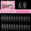Xiaomi 240pcs Press On Nails 3Styles Mixed 3D Diamond/Fish-Scale/Shell Almond Coffin False Nail Tips Full Cover Extension Fake Nails