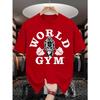 Gorilla Gym Мужская хлопковая футболка Повседневный спортивный стиль Красная Фитнес Мышечная футболка Летняя с коротким рукавом Одежда для тренировок 99 Символов