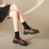 Wind Small Leather Shoes Women's Early Spring New Jk Thick-soled One-pedal Thick-heeled Single Shoes