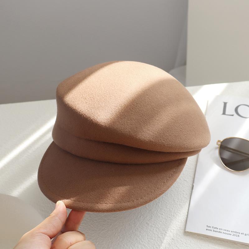 Осень и зима, новинка Интернет-знаменитости, ветровая плиссированная шерстяная шапка, женская осенне-зимняя ретро-универсальная рыцарская шляпа, конная шляпа