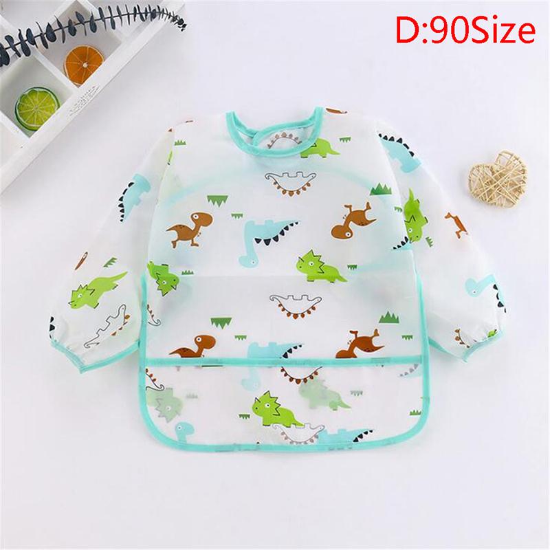 Детский водонепроницаемый комбинезон с длинным рукавом для кормления с нагрудником и карманом