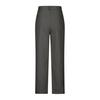 Women Summer Pants Mid-rise Button Zipper Fly Straight Leg Long Trousers with Pockets Solid Color Casual Pants