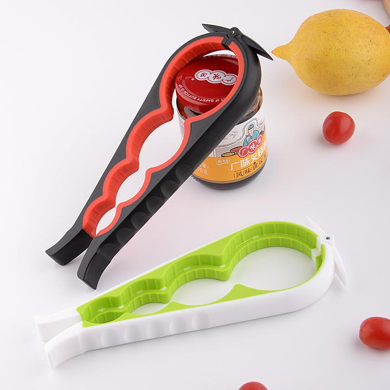 Can Opener Multi Functional Four In One Beverage Bottle Opener Cap Twister Four Position Can Opener Anti Slip Cap Twister
