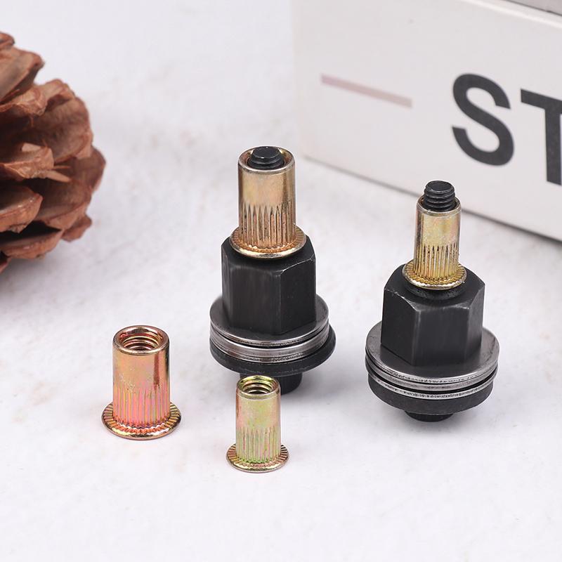 Набор ручного инструмента для заклепочных гаек 10 шт., ручной заклепочник с насадками для гаек M3-12 для самостоятельного ремонта и установки, простой в использовании аксессуар