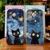 Для iPhone 17ProMax Художественный Черный Кот Звездная Ночь Чехол Для Телефона Для iPhone 17 17Pro 17ProMax 17Air Ударопрочный Силиконовый Мягкий Чехол