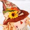 Standing Plush Harvest Scarecrows Dolls with Stretchable Long Legs Autumn Thanksgiving Festivals Decors for Indoor Space