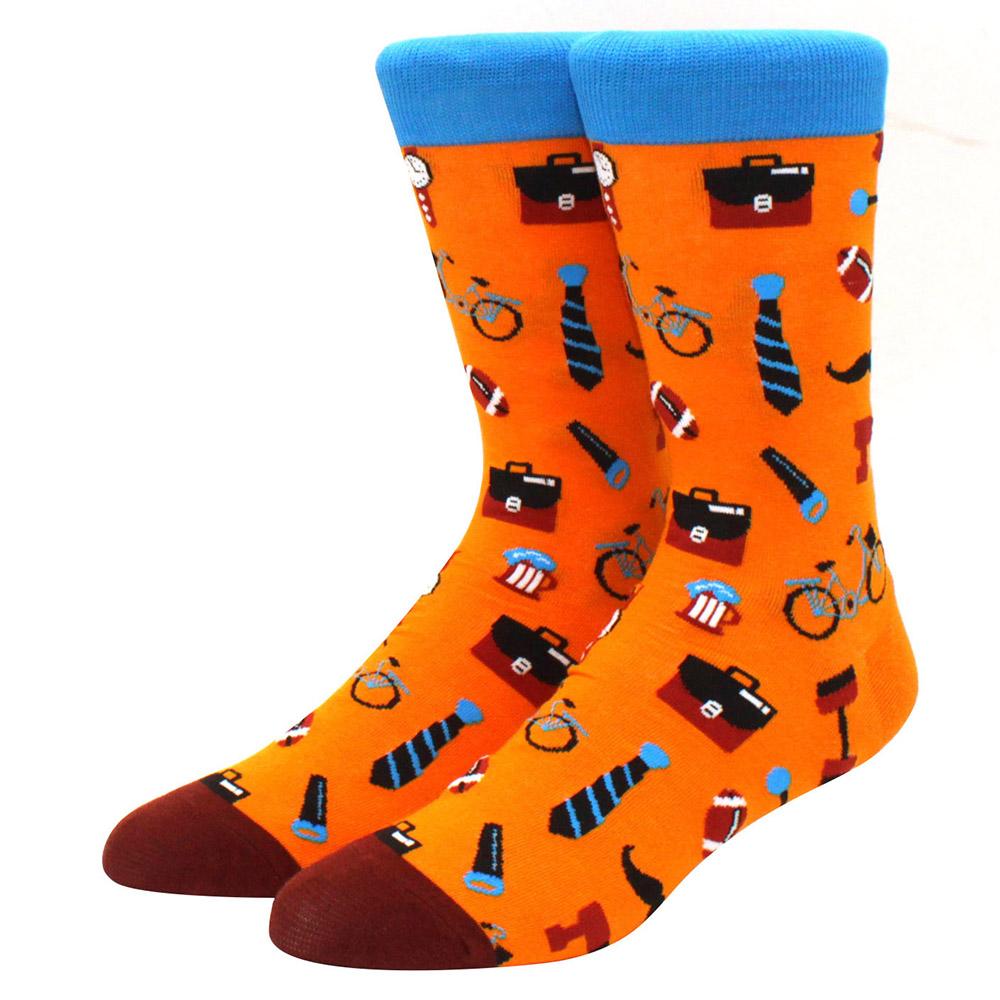 New Happy Mens Socks Women Novelty Cartoon Sock Combed Cotton Funny Men's Big Size Crew Harajuku Hip Hop Thick Long Socks