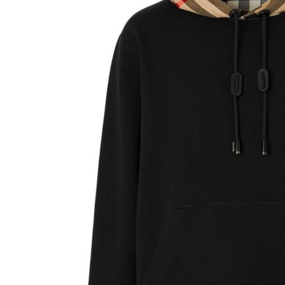 Burberry Check Hood Cotton Hoodie 80581171