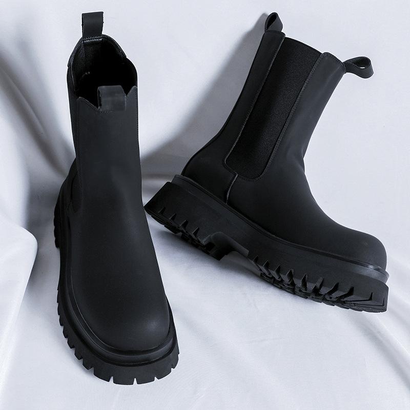 Ботинки Челси Мужские британские высокие ботинки-сигареты Мужские высокие ботинки Locomotive Martin 9883-Y