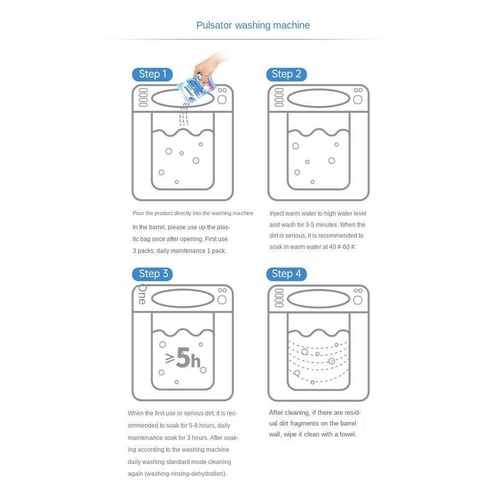 Кислородный порошок Порошок для чистки стиральной машины Сильное удаление накипи Очистка раковины для стирки Очистка барабана