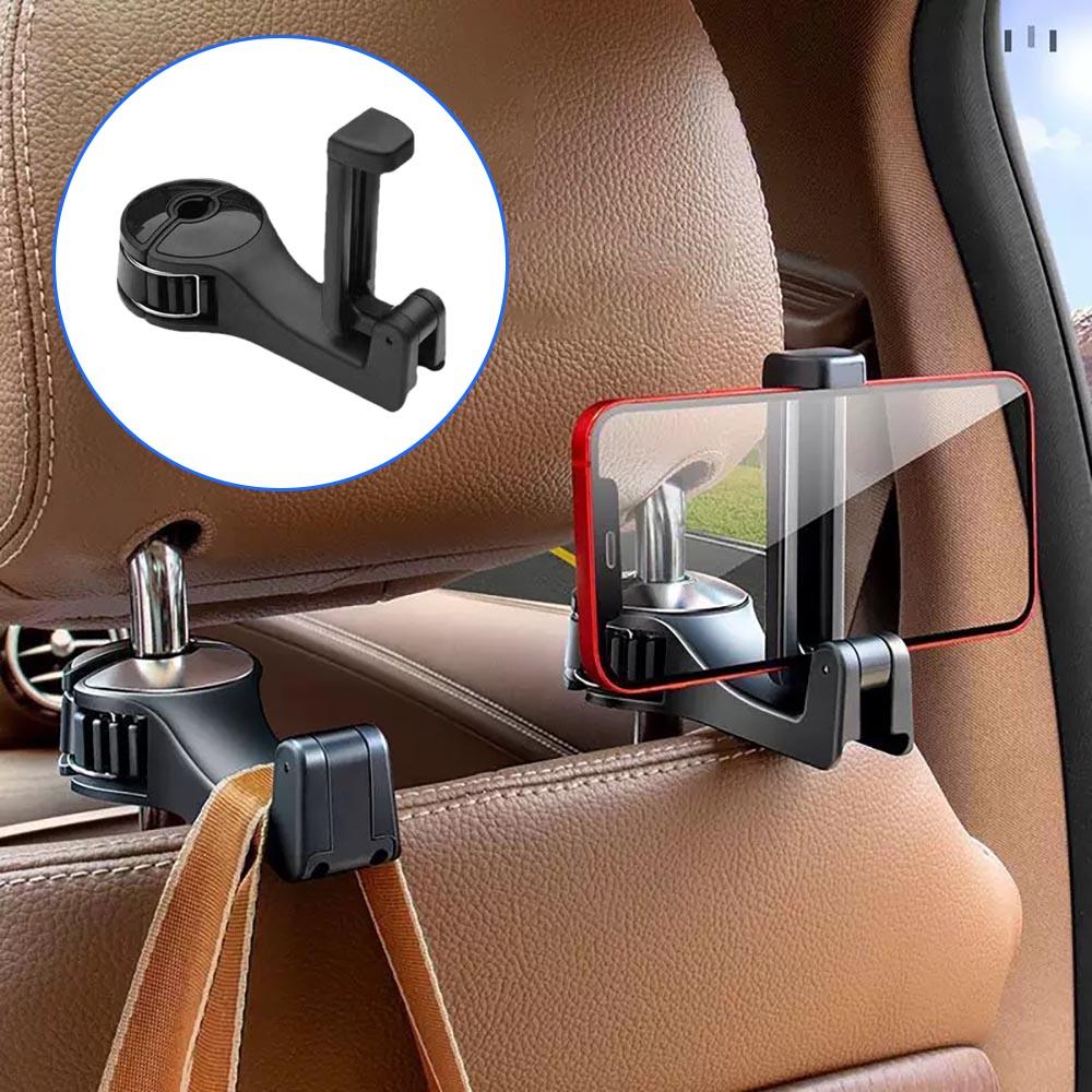 1Pc Hidden Car Hook Phone Holder Car Seat Headrest Hook Universal Car-mounted Multi-functional Mobile Phone Holder Car Accessory