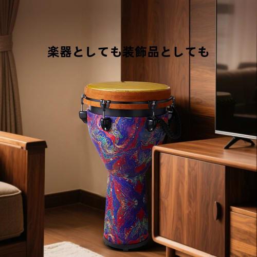 Tyoksi Джембе Ручной барабан, Народный ударный инструмент, Подходит для начинающих и взрослых (12-дюймовый, 4-дюймовый)