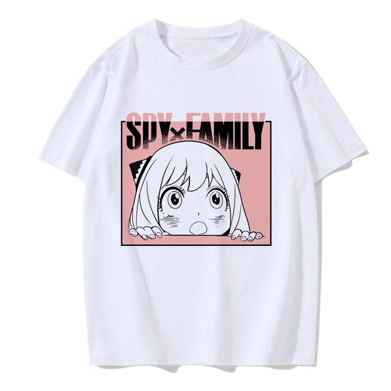 Футболка Y2k Аня Форджер spy x family Аниме Футболка Каваи Мультяшная Мужская/Женская Майка Харадзюку Унисекс Мода Уличная Одежда Манга Футболка