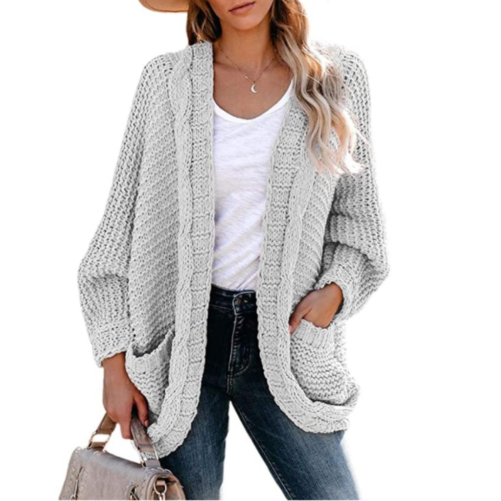 Women's Knit Cardigans Loose Slouchy Oversized Wrap Chunky Pocket Sweaters Coat