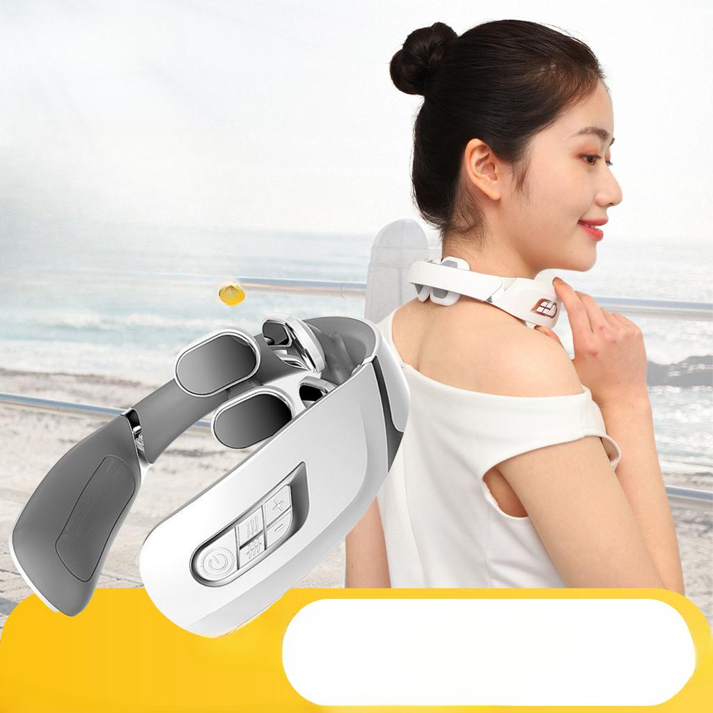 Mini Cervical Spine Massager Rechargeable Neck Pulse Neck Protector Neck Vertebra Hot Compress Massager