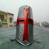 Средневековый латунный шлем крестоносца тамплиеров SCA LARP Великий шлем рыцаря Хэллоуин