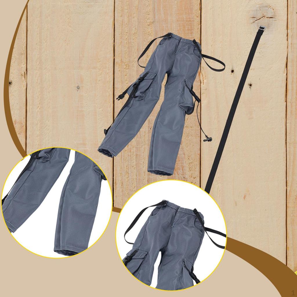 1/6 Action Figure Clothes Doll, Costume Accessories, Cargo Pants and Belt, , Miniature Clothing for