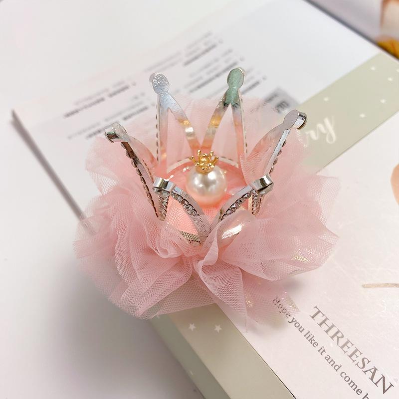 Korean Princess Hair Clip: Sparkling Rhinestone Non-Damaging Sequin Hair Accessory for Girls