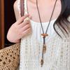 Богемное винтажное ожерелье с кисточками из бисера для женщин - праздничный стиль 2025