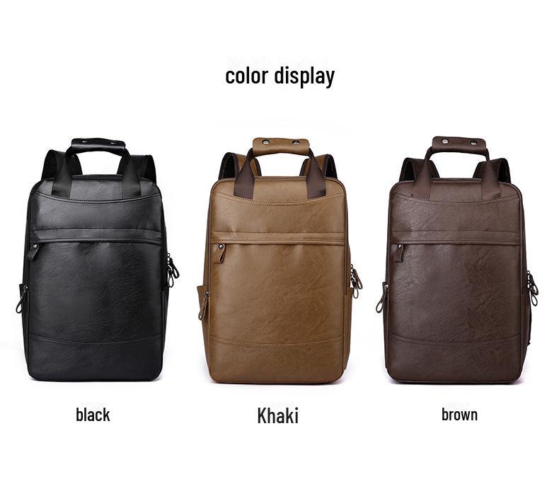 Мужской рюкзак из полиуретана - большая вместимость для учебы, бизнеса, путешествий и повседневной носки