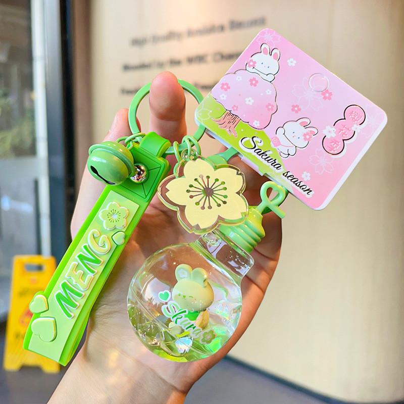 Очаровательный брелок-кролик на сезон сакуры, восхитительный брелок для сумок и машин