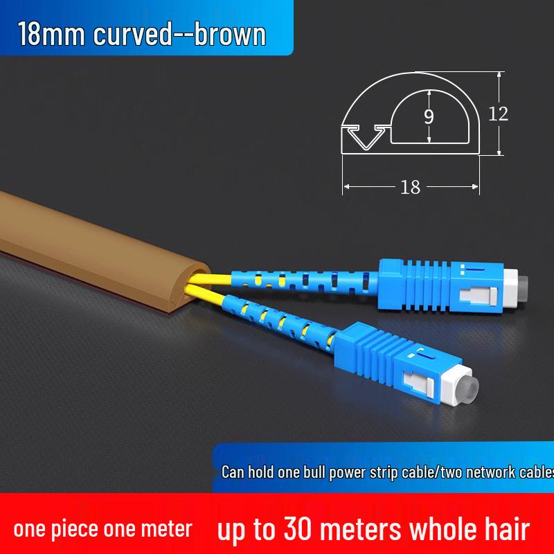 ПВХ Кабель-канал для поверхностного монтажа: Скрытая проводка и декоративная крышка для сети с боковым отверстием для оптоволокна и открытых проводов.