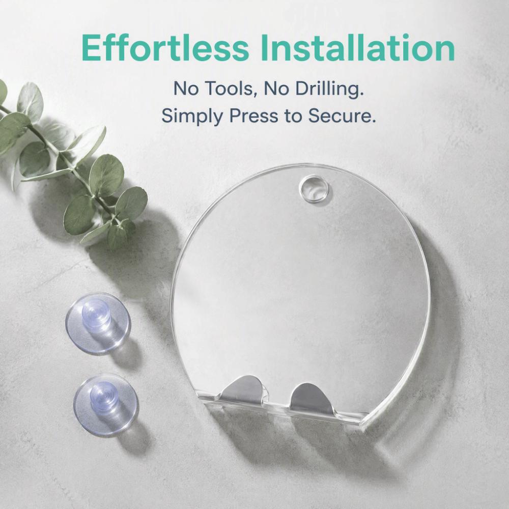 Acrylic Shower Mirror Shatterproof Bathroom Mirror Powerful Shaving Mirror For Shaving
