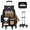 "Large Capacity Trolley Schoolbags for Grade 2, 3, and 6 Students - Card Bara Design To Reduce Carrying Burden"