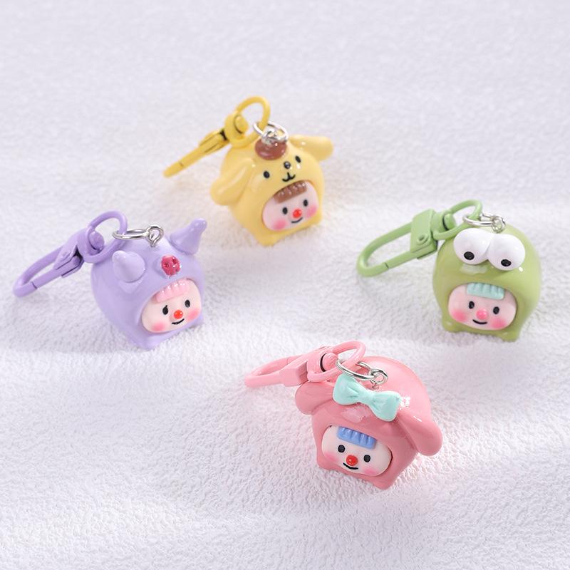 Брелок в виде мультяшной куклы, симпатичная трехмерная кукла, брелок, подвеска, креативный рюкзак, украшения, аксессуары, подарки