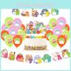 Squishmallows Вечеринка День рождения Принадлежности Топпер для кекса Украшение из воздушных шаров Баннер