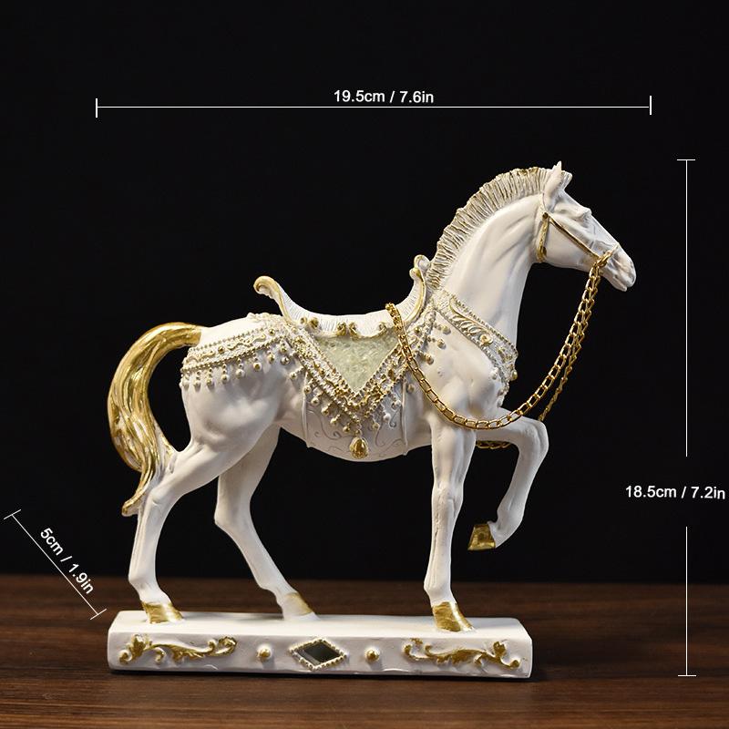 1Pc Synthetic Resin Affordable Luxury Home Decoration Gift Horse Ornament Fortune Craft Decorations