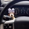 Cute Dog Plush Doll Dog-shaped Car Ornament Multi-Functional Car Turn Signal Wiper Figure Decoration Gift for Drivers