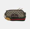 [Pre-Owned] Neo Vintage Series Gold Foil Logo Metal Tiger Head Monogram Canvas And Leather Camera Bag - Good #6699B1